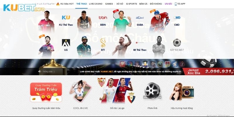Thể Thao Kubet: Cá Cược Mỗi Ngày, Rinh Ngay Tiền Thưởng 3 Bật mí các sảnh thể thao tại nhà cái Kubet