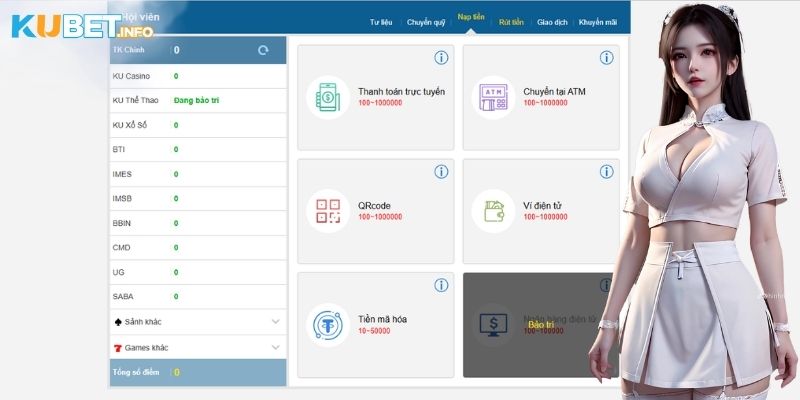 Tổng hợp cách nạp tiền Kubet thành công qua từng hình thức phổ biến